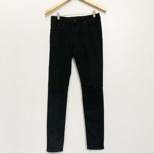 Monkey Ride Black Skinny Ripped Knee Jeans